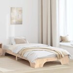 vidaXL Cadre de lit Pin massif 207 x 107 x 17 cm Bois massif en pin
