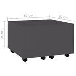 Vidaxl table basse gris 60x60x38 cm aggloméré