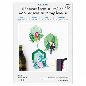 FRENCH KITS-French'Kits - Décorations murales - Les animaux tropiquaux-Kit créatif fabriqué avec amour en France