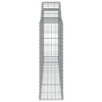vidaXL Paniers à gabions arqués 6 Pièces 300x30x100/120 cm fer galvanisé