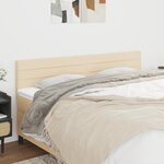 vidaXL Têtes de lit 2 Pièces Crème 80x5x78/88 cm Tissu