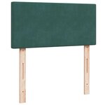 vidaXL Sommier à lattes de lit avec matelas Vert foncé 90x190 cm
