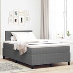 vidaXL Lit avec sommier avec matelas Gris Clair 120x200 cm Tissu velours côtelé