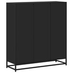 vidaXL Bibliothèque noir 97 5x33x107 5 cm bois d'ingénierie et métal