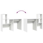 vidaXL Bureau Blanc 131 5 x 50 x 106 5 cm Bois d'ingénierie