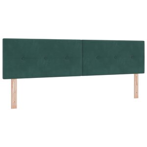 vidaXL Tête de lit LED avec bandes LED Vert 180 cm Velours