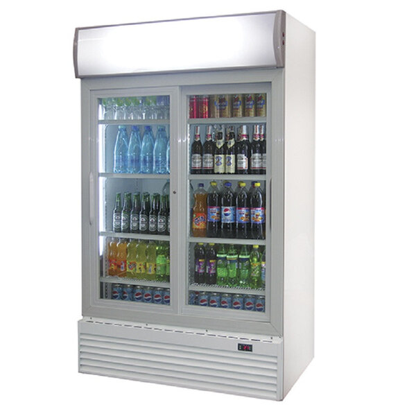 Vitrine réfrigérée à boisson - 776 litres - virtus - r290a - acier inoxydable21000vitrée x730x2036mm