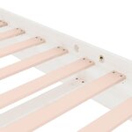 vidaXL Cadre de lit Blanc Bois massif 135x190 cm Double