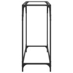 vidaXL Table console avec dessus en verre transparent 80x35x81cm acier