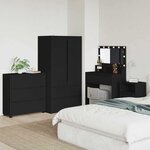 vidaXL Armoire de rangement Noir 80 x 31 x 81 cm Bois d'ingénierie