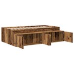 vidaXL Cadre de lit Bois Vieilli 75x190 cm