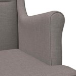 vidaXL fauteuil Taupe tissu