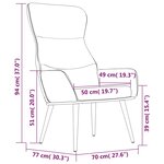 vidaXL Chaise de relaxation avec tabouret Gris foncé Tissu