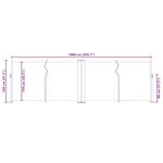 vidaXL Auvent latéral rétractable Rouge 120 x 1000 cm