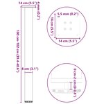 vidaXL Pieds de table de bar 4 pièces Anthracite 100-102 cm Acier