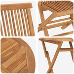 vidaXL Set de salle à manger de jardin 2 Pièces Marron