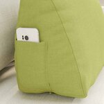 vidaXL Coussin de Dos Vert clair 45 x 20 x 35 cm tissu