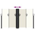 vidaXL Auvent latéral rétractable crème 140x1000 cm