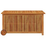 vidaXL Boîte de rangement de jardin avec roues 113x50x58cm Bois acacia