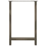 vidaXL Pieds de table de bar en acier naturel 2 pièces 60 x (90-91) cm Acier