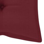 vidaXL Balancelle avec coussin rouge bordeaux 120 cm Bois de teck