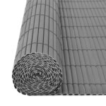 vidaXL Clôture de jardin Double face PVC 90 x 500 cm Gris
