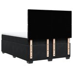 vidaXL Sommier à lattes de lit avec matelas Noir 140x200 cm Velours