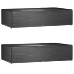 vidaXL Housses de salon de jardin 2 Pièces 12 œillets rectangulaire