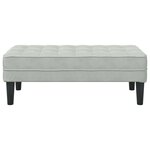 vidaXL banc Gris clair 113 x 57 x 39 cm Velours