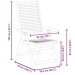 vidaXL Chaises de jardin pliantes inclinables lot de 2