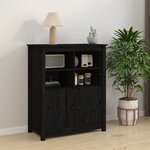 vidaXL Buffet Noir 83x41 5x100 cm Bois massif de pin