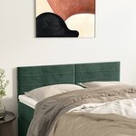 vidaXL Têtes de lit 2 Pièces Vert foncé 72x5x78/88 cm Velours