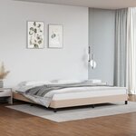vidaXL Cadre de lit sans matelas cappuccino 200x200 cm similicuir