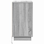 vidaXL Cabinet de chevet avec LED grise Sonoma 39x34.5x65 cm en bois d'ingénierie