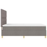 vidaXL Lit à ressort LED avec matelas Taupe 140 x 190 cm tissu