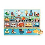 Djeco DJ01831 - Puzzle en bois Puzzlo Vroom