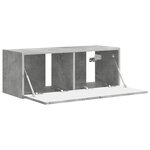 vidaXL Meuble TV mural Béton 60 x 31 x 29.5 cm Bois d'ingénierie