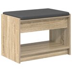 vidaXL Banc d'entrée Chêne Sonoma 63 x 38 x 45 cm