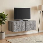 vidaXL Meuble TV mural 78 5 x 41 x 30 cm Sonoma gris Bois d'ingénierie