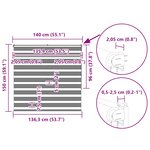 vidaXL Store zèbre gris clair largeur du tissu 135 9 cm polyester