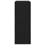 Armoire Murale vidaXL avec Portes en Verre Chêne Noir 69 5x34x90 cm