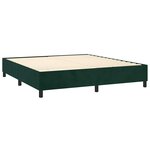 vidaXL Sommier à lattes de lit et matelas Vert foncé 180x200cm Velours