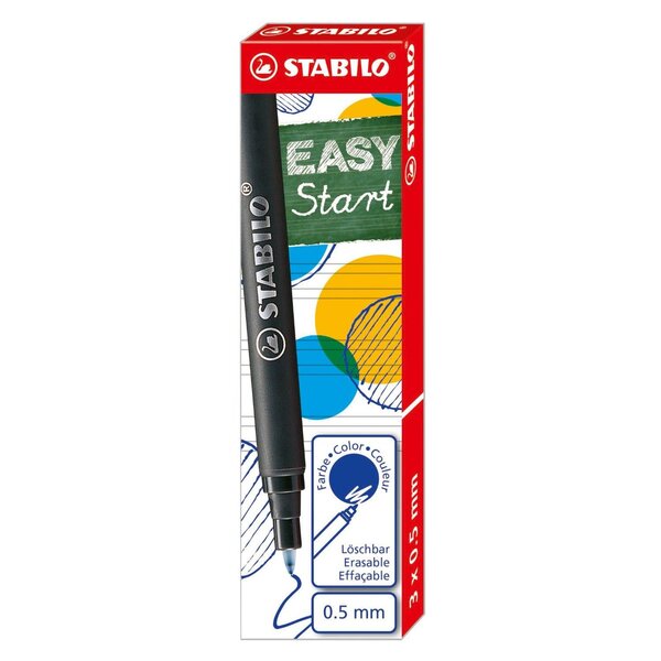 Boîte Pack de 3 recharges STABILO EASYoriginal 0 5 mm Bleu effaçable x 24 STABILO