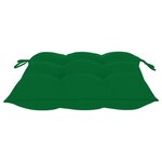 vidaXL Chaises de jardin lot de 2 et coussins vert Bois de teck massif