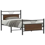 vidaXL Cadre de lit sans matelas chêne marron 107x203 cm