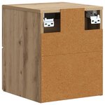 vidaXL Cabinet de chevet mural 2 pc Chêne artisanal 33 x 34 5 x 40 cm