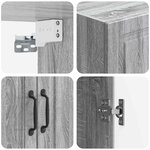 vidaXL Armoire Murale 59 x 31 x 60 cm Bois d'ingénierie Sonoma gris