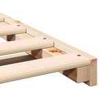vidaXL Cadre de lit surélevé Marron 160 x 210 cm Bois massif en pin