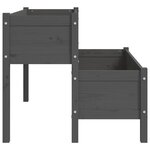 vidaXL Jardinière Gris 110x84x75 cm Bois massif de pin