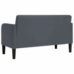 vidaXL Canapé causeuse gris foncé 109 cm velours